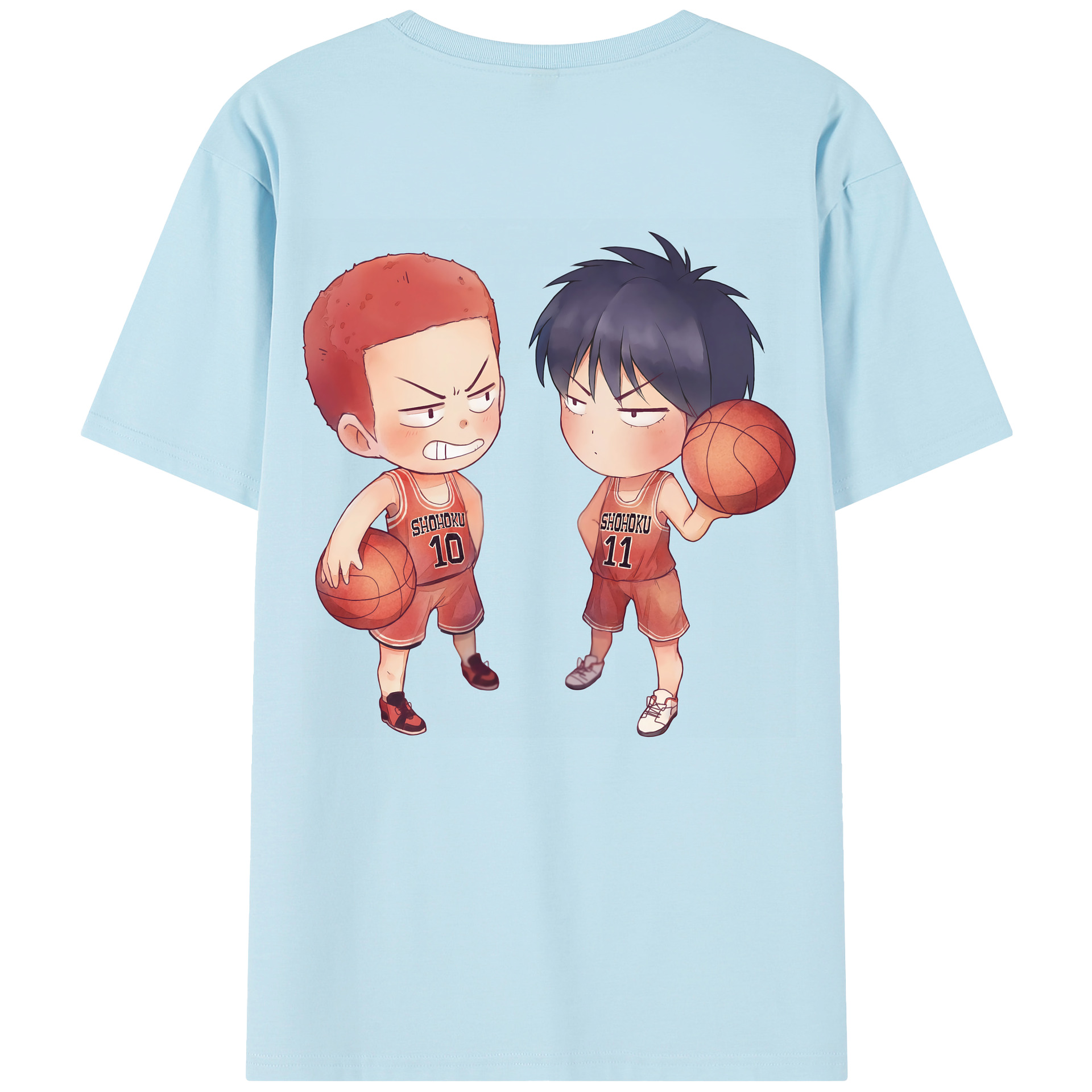 SLAM DUNK／スラムダンク 綿100％半袖Tシャツ（背面プリント）